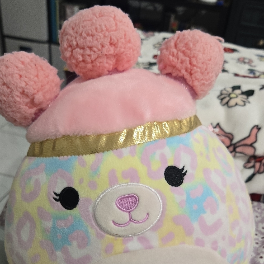 Pink and Gold Squish-doos Cheetah Squishmallows - Picture 3 of 3